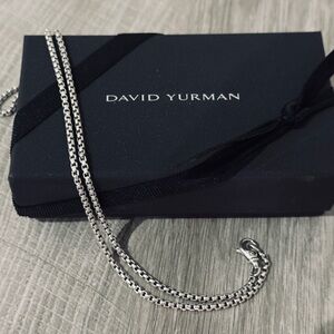 20 Inch David Yurman Silver Box Chain Necklace